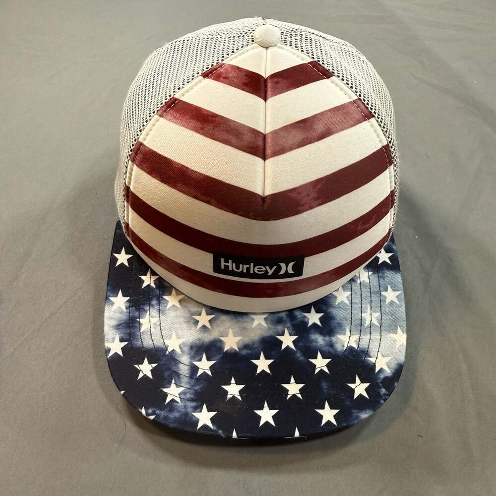 Hurley American Flag Stars & Stripes Trucker Snapback Hat